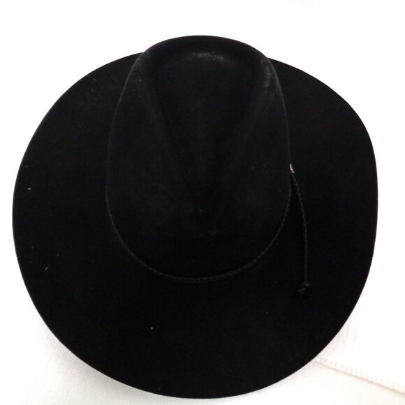 Stetson Hat Black Felt 4X Beaver 6 7/8 Carson - Picture 11 of 11
